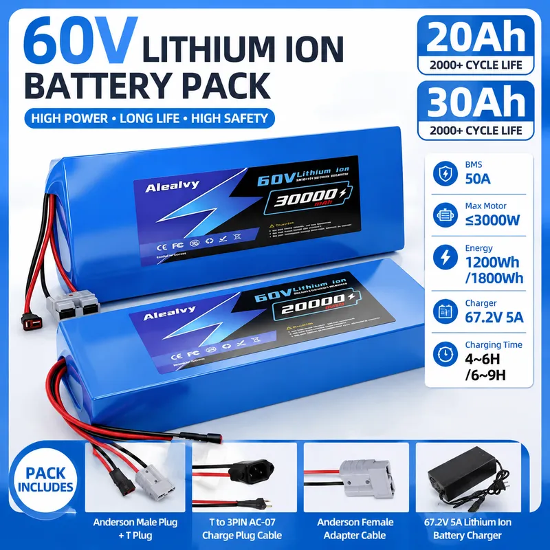   60V 20AH 30AH 21700 lithiumb - 60V 30Ah Electric Scooter Battery recensie en prijs